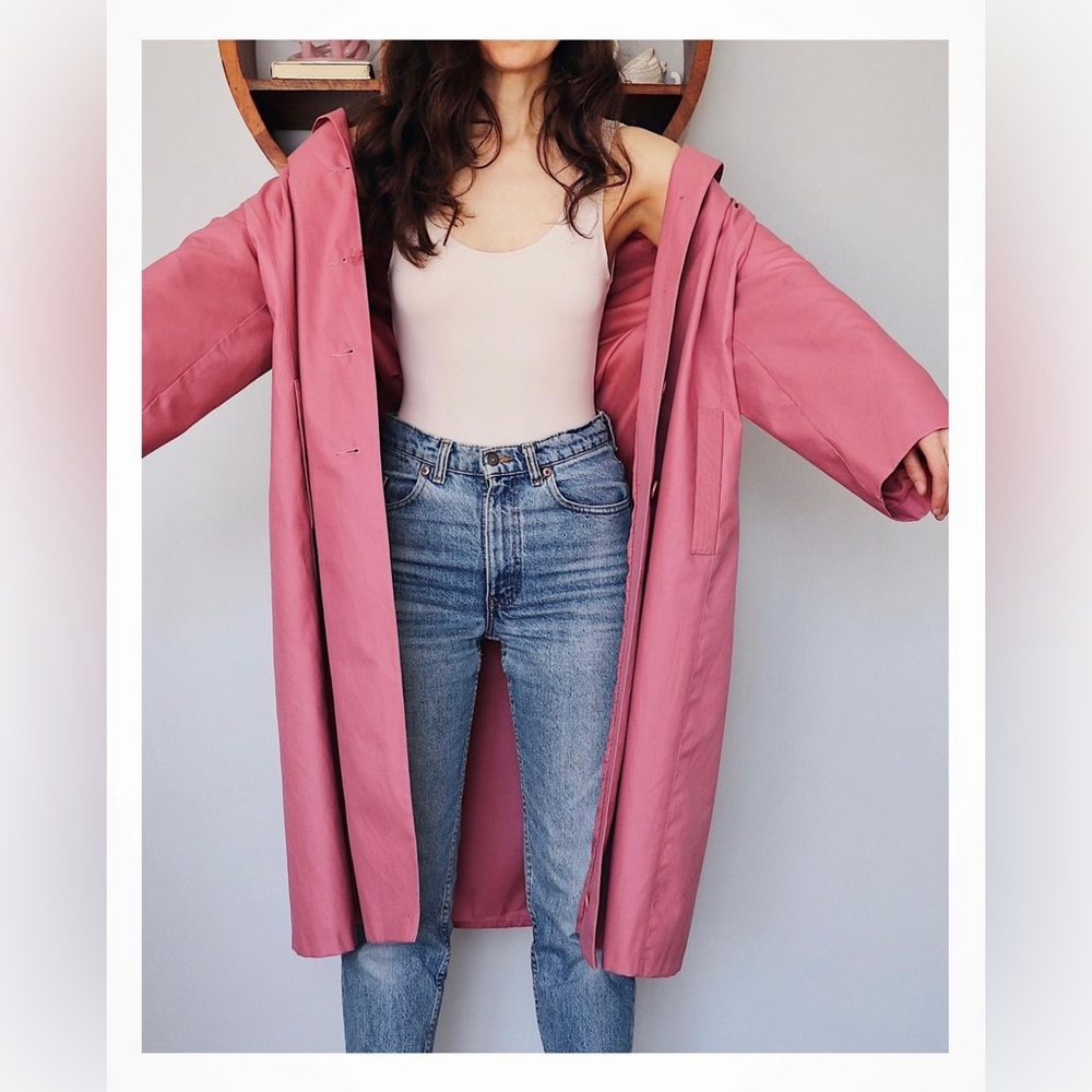 Women's Pink Trench Coat - Picture 4 of 4